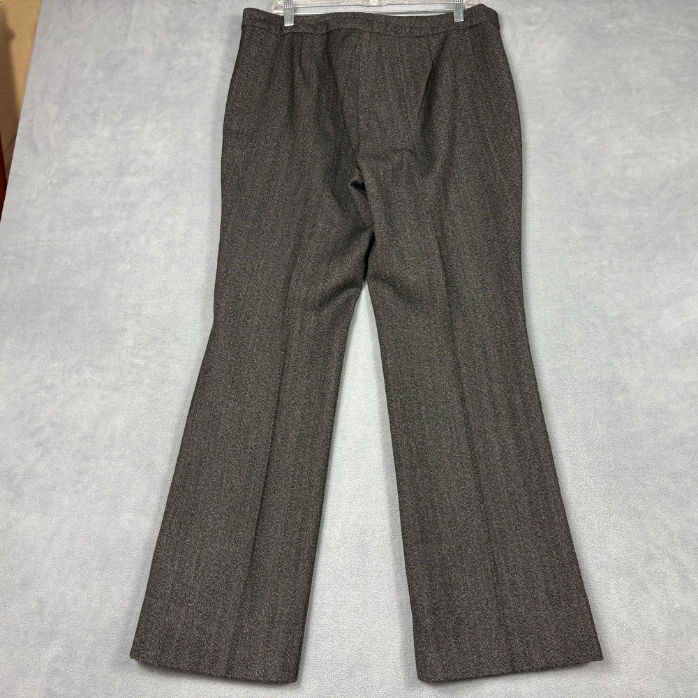 Lauren Ralph Lauren Size 14 Wool Herringbone Dress Pants Gray Black Lined - Picture 5 of 10